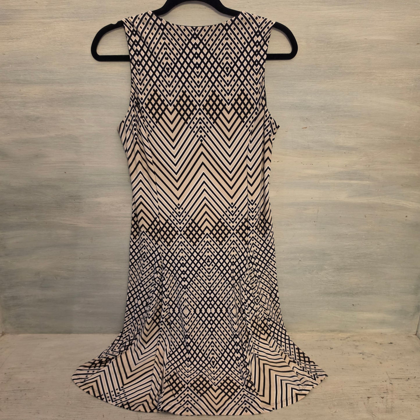 JM Collection Geometric Print Sleeveless Knee Length Dress Size Petite Medium Good Condition