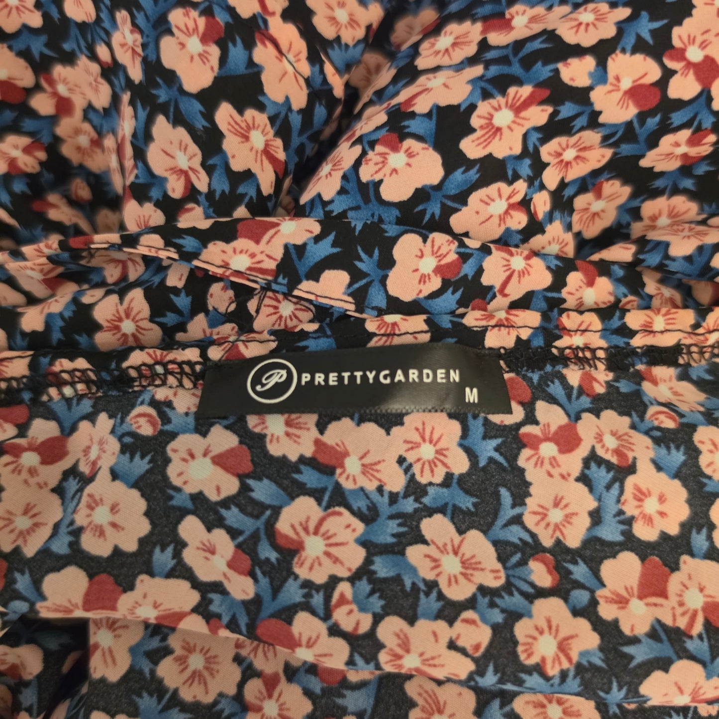 Pretty Garden Multicolor Ditsy Floral Print One Shoulder Mini Dress Size Medium Good Condition