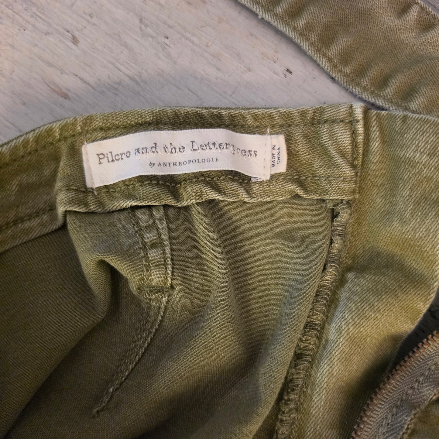 Pilcro & the Letterpress by Anthropologie "Charlie" Denim Mini Skirt Size U.S. 6 Good Condition