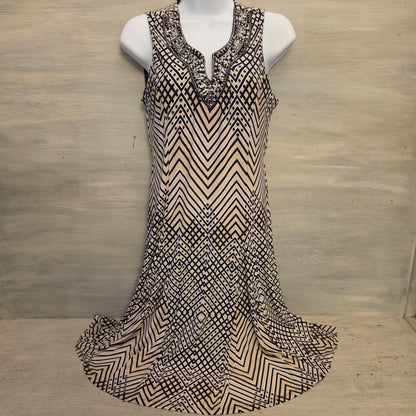 JM Collection Geometric Print Sleeveless Knee Length Dress Size Petite Medium Good Condition