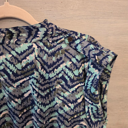 Speed Control Multicolor Abstract Zig Zag Chevron Print Knee Length Dress Size 2X Good Condition