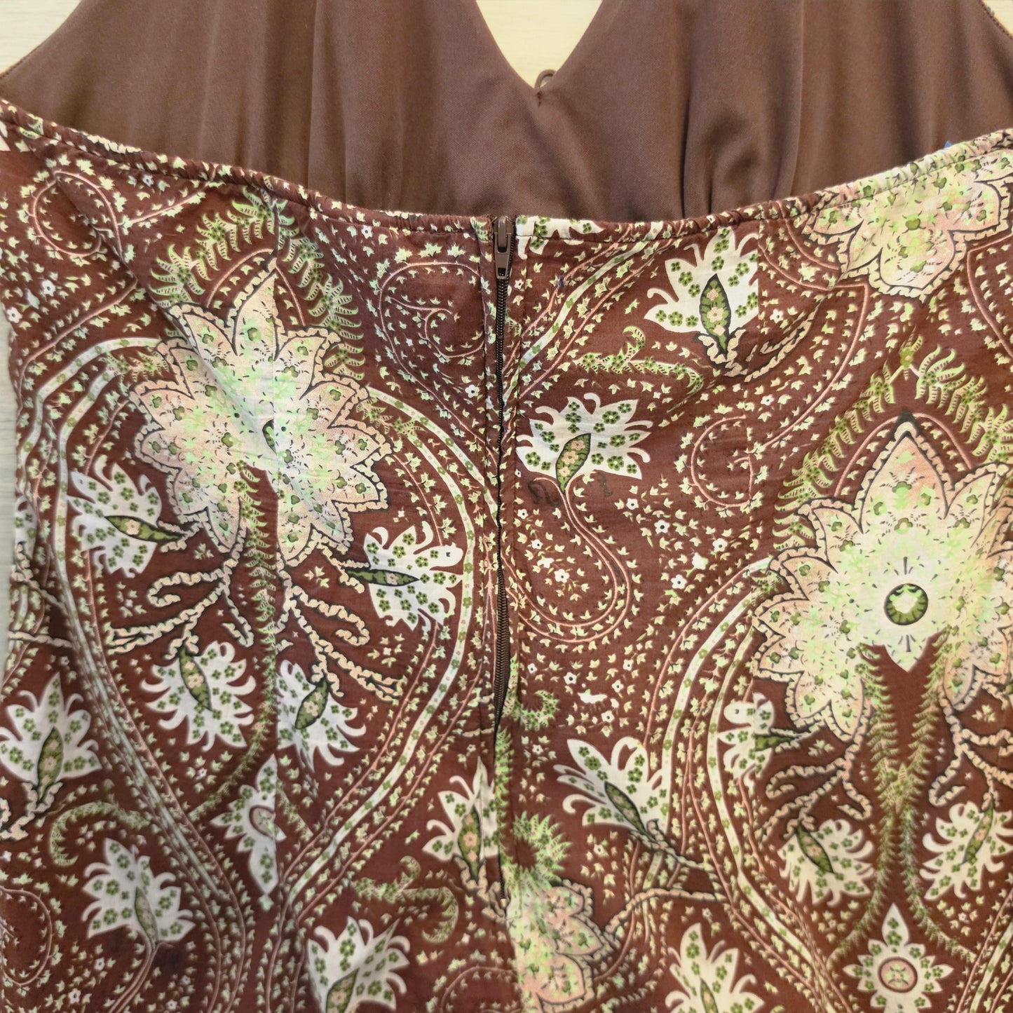 Xhilaration 100% Cotton Bohemian Paisley Print Halter Neck Mini Dress Size XL Good Condition