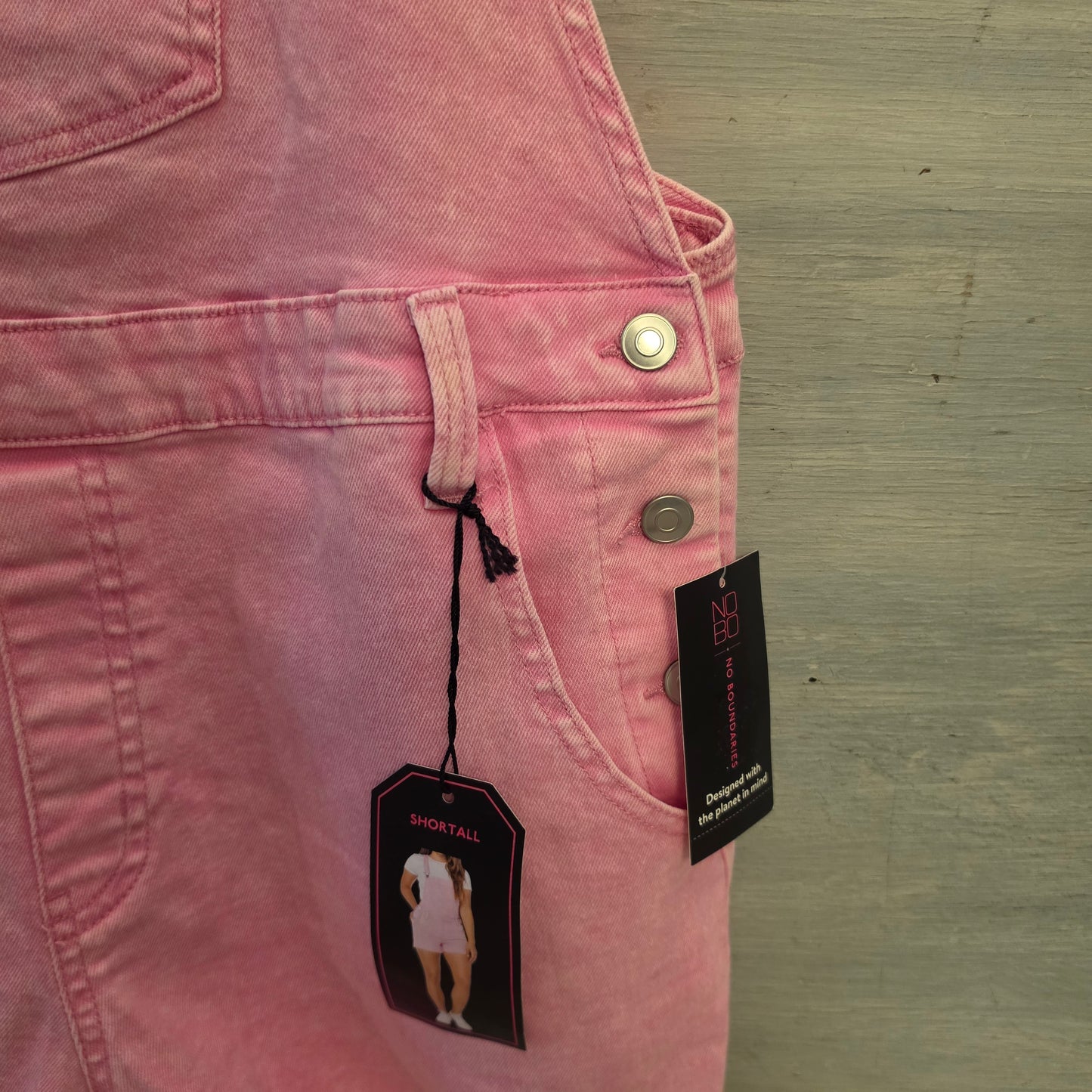 No Boundaries 99% Cotton Denim Bib Style Shortalls Size 3XL New with Tags