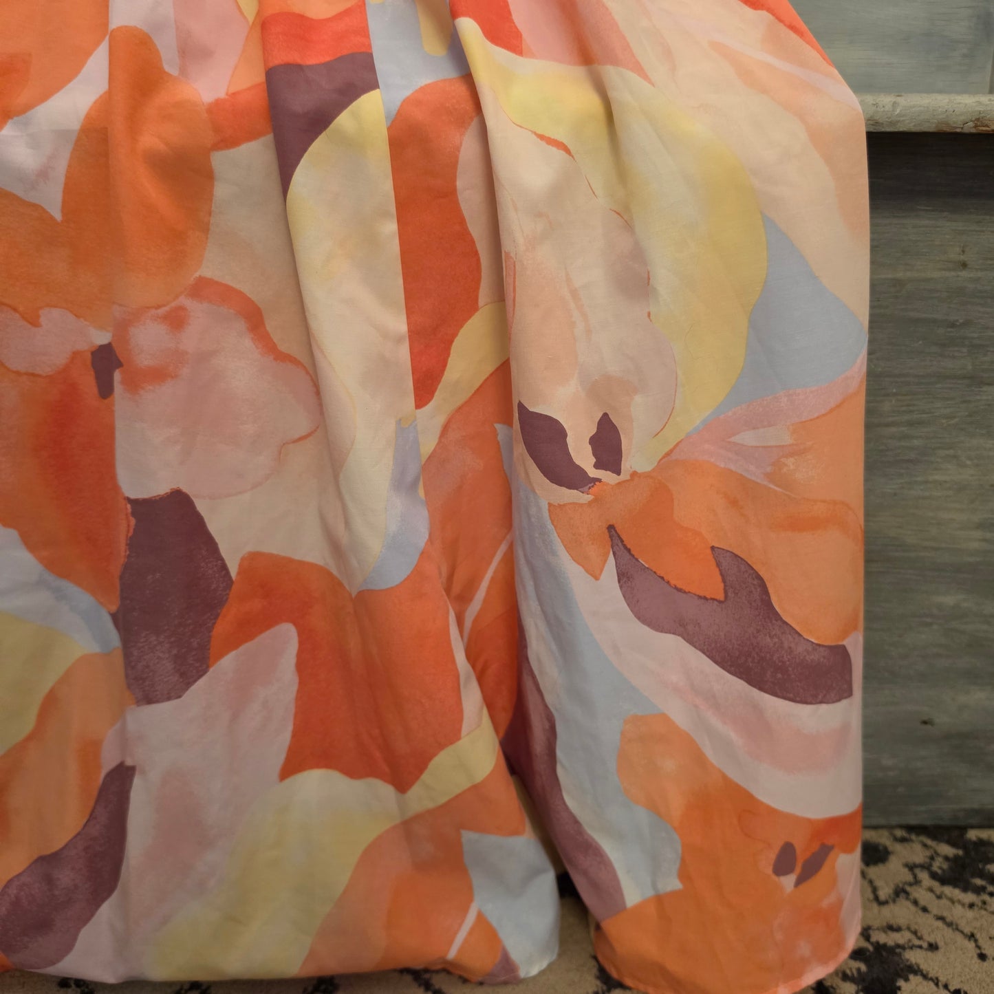 H&M Vibrant Abstract Watercolor Sleeveless Full Length Maxi Dress Size Medium Good Condition