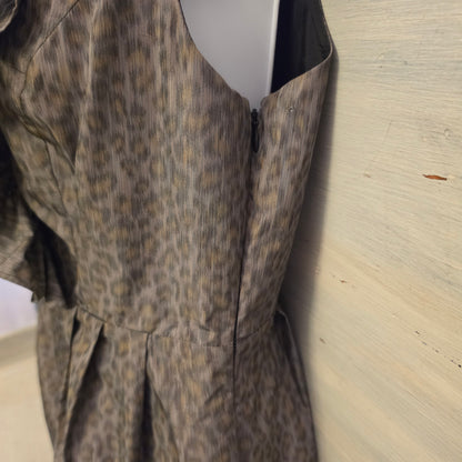 Marc New York Muted Leopard Print Sleeveless Knee Length Dress Size 6 Good Condition