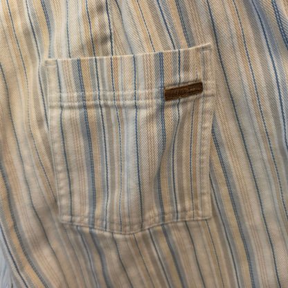 Liz Claiborne Jeans 100% Cotton Audra Pinstripe Bermuda Shorts Size 8 Good Condition