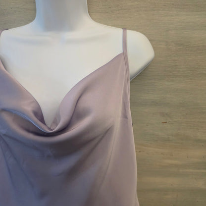 Shein Lavender Satiny Cowl Neck Spaghetti Strap Camisole Tank Blouse Size Large New with Tags