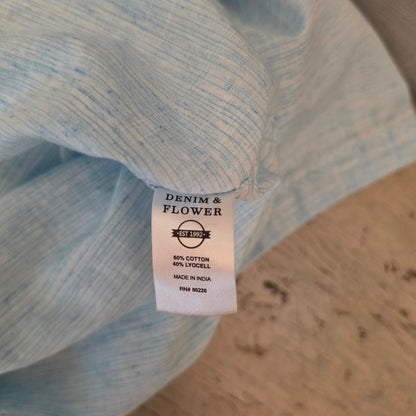 Denim & Flower Ricky Singh Light Blue Heathered Button Down Shirt Size XL Good Condition