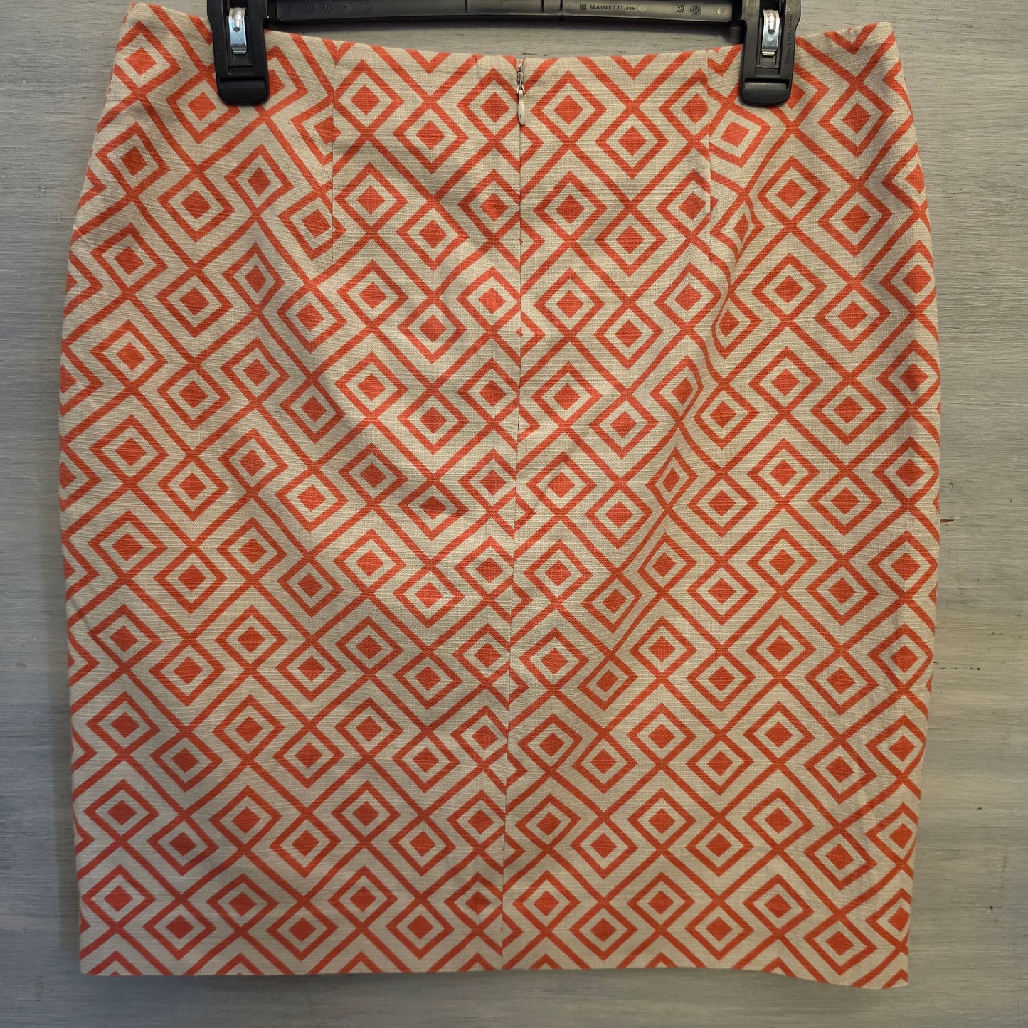 Ann Taylor 98% Cotton Abstract Geometric Print Tailored Mini Skirt Size 8 Good Condition