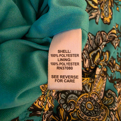 Est. 1946 Teal Blue Boho Paisley Print Wide Leg Palazzo Pants Size 22/24W Good Condition