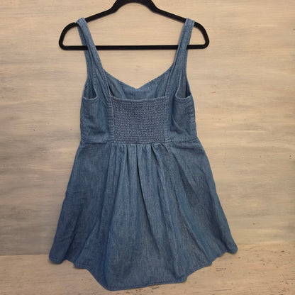 Old Navy 100% Cotton Denim Sleeveless Fit & Flare Mini Dress Size Medium Good Condition