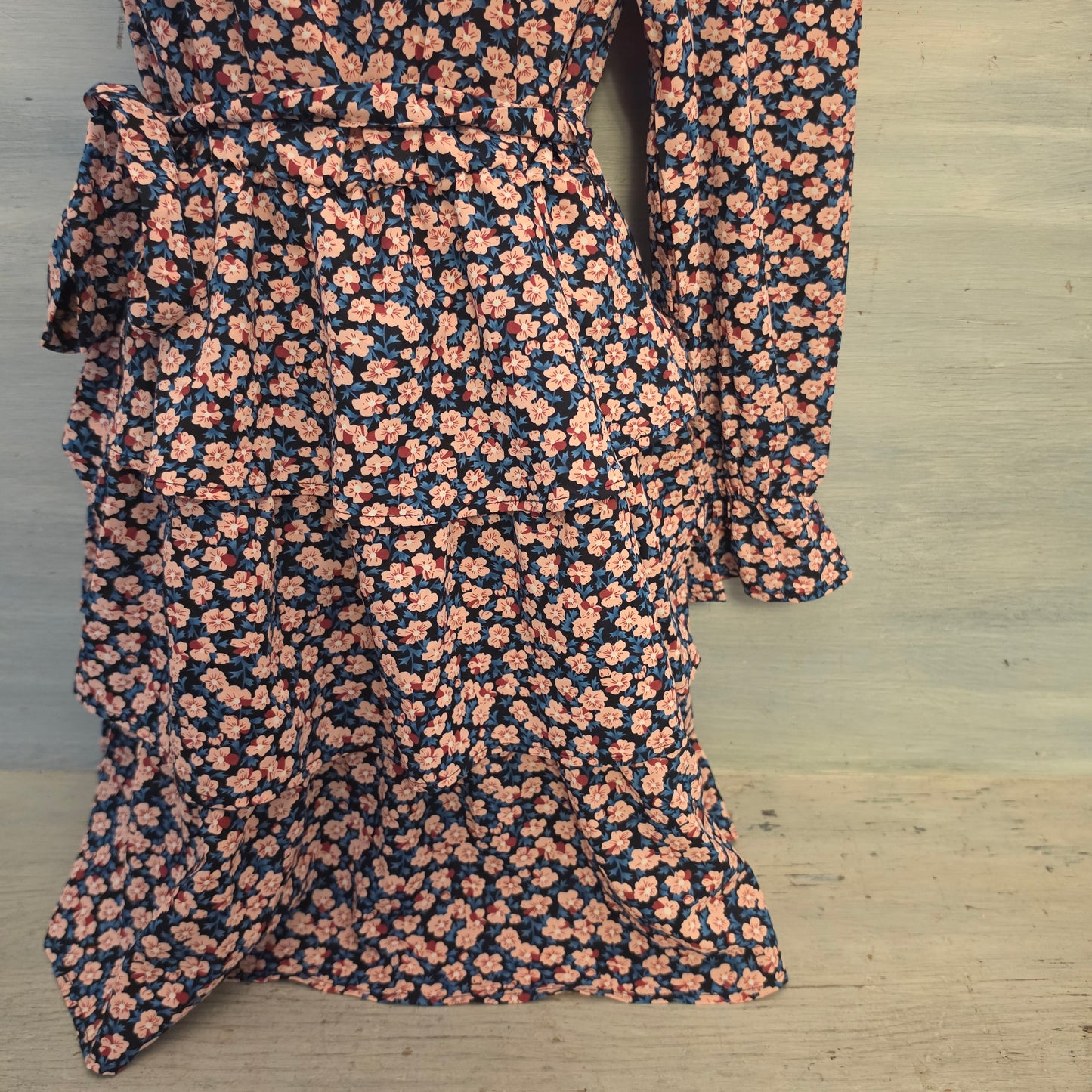Pretty Garden Multicolor Ditsy Floral Print One Shoulder Mini Dress Size Medium Good Condition