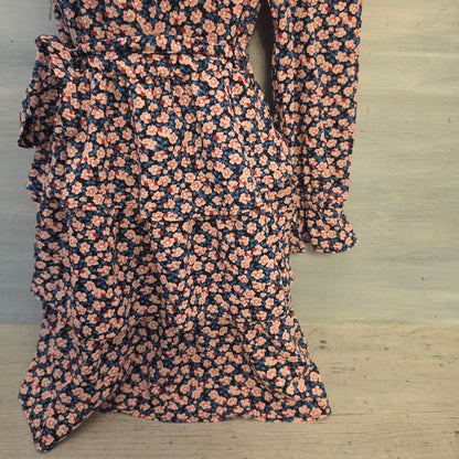 Pretty Garden Multicolor Ditsy Floral Print One Shoulder Mini Dress Size Medium Good Condition