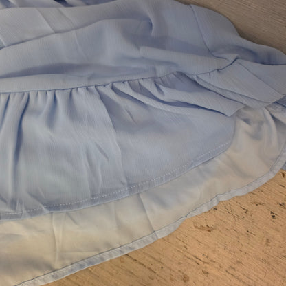 Dokotoo Baby Blue Romantic Open Tie Back Aline Mini Dress Size Large Good Condition