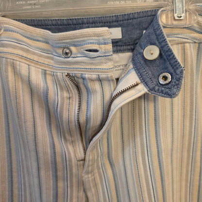 Liz Claiborne Jeans 100% Cotton Audra Pinstripe Bermuda Shorts Size 8 Good Condition