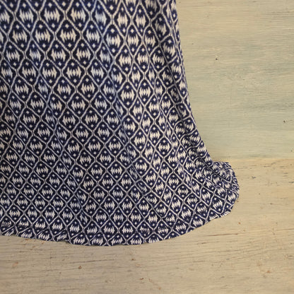 Loft Abstract Geometric Print Scoop Neck Sleeveless Hi/Low Mini Dress Size Medium Good Condition