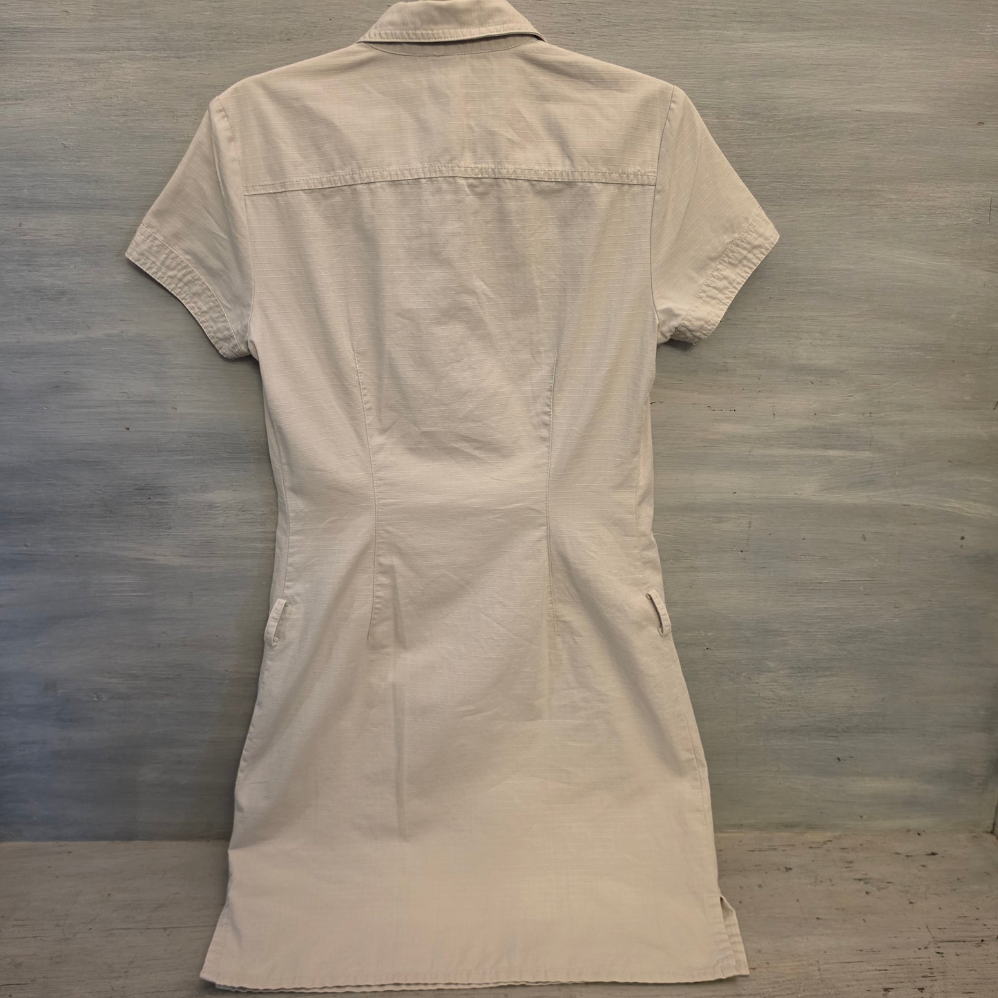 Ralph Lauren Polo Jeans Company 100% Cotton Khaki Shirt Dress w/ Belt Size 4 Good Condition