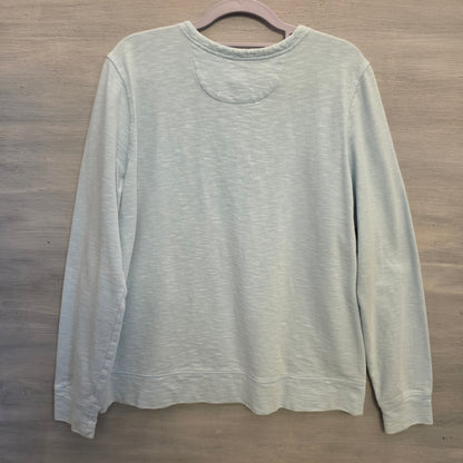 Orvis 100% Cotton Mountain Skyline Graphic Print Crewneck Sweatshirt Size Large Good Condition