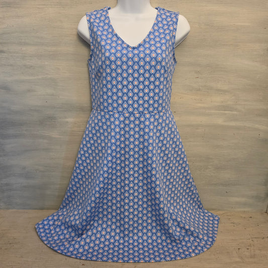 Talbots Floral Medallion Print Vneck Sleeveless Knee Length Dress Size Small Good Condition