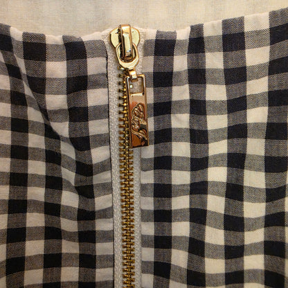 Eliza J Black White Buffalo Check Sleeveless Retro Style Midi Dress Size 10 Good Conditon