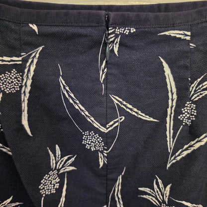 Ann Taylor 99% Cotton Outer Curvy Fit Floral Print Knee Length Pencil Skirt Size 0 GC