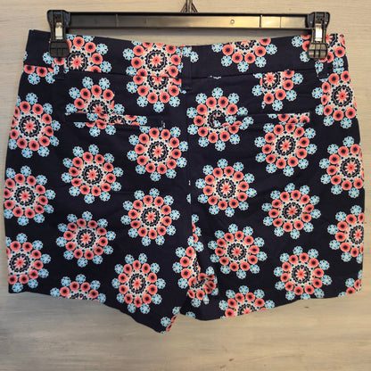 Crown & Ivy 98% Cotton Multicolor Geometric Floral Medallion Print Chino Shorts Size 6 Like New