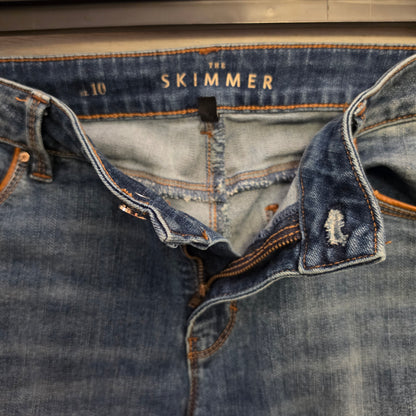 White House Black Market 73% Cotton "The Skimmer" Denim Skinny Jeans Size 10 Good Condition
