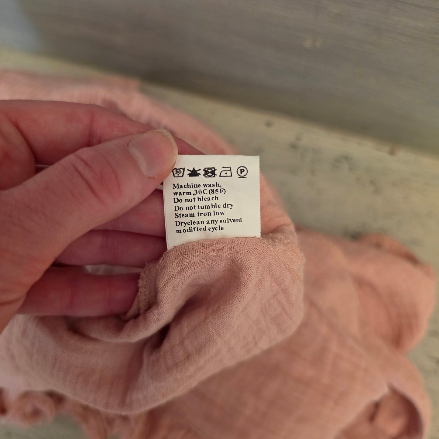 Dokotoo 100% Cotton Blush Pink Muslin Ruffle Cap Sleeve Vneck Blouse Size Small Good Condition