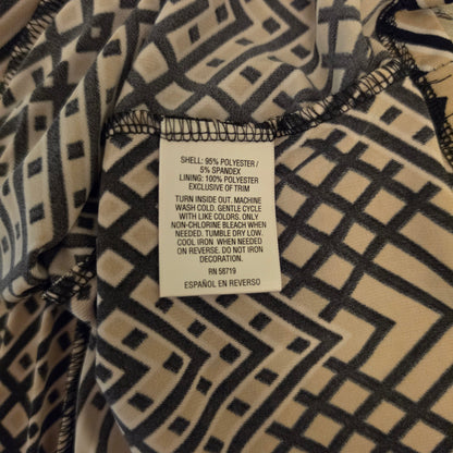 JM Collection Geometric Print Sleeveless Knee Length Dress Size Petite Medium Good Condition
