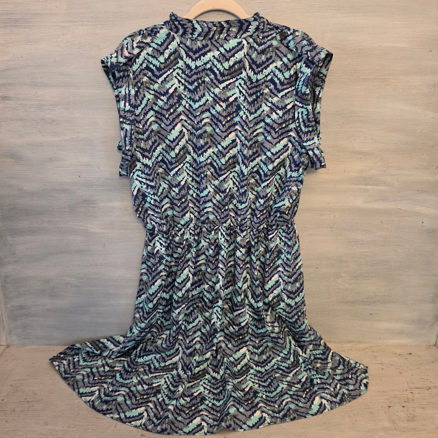 Speed Control Multicolor Abstract Zig Zag Chevron Print Knee Length Dress Size 2X Good Condition