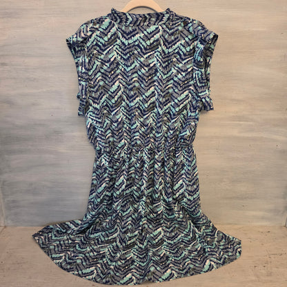 Speed Control Multicolor Abstract Zig Zag Chevron Print Knee Length Dress Size 2X Good Condition
