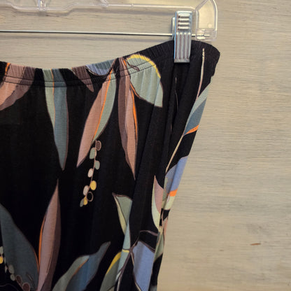 Lascana Colorful Abstract Floral Print Strapless Tie Waist Jumpsuit Size 12 Good Condition