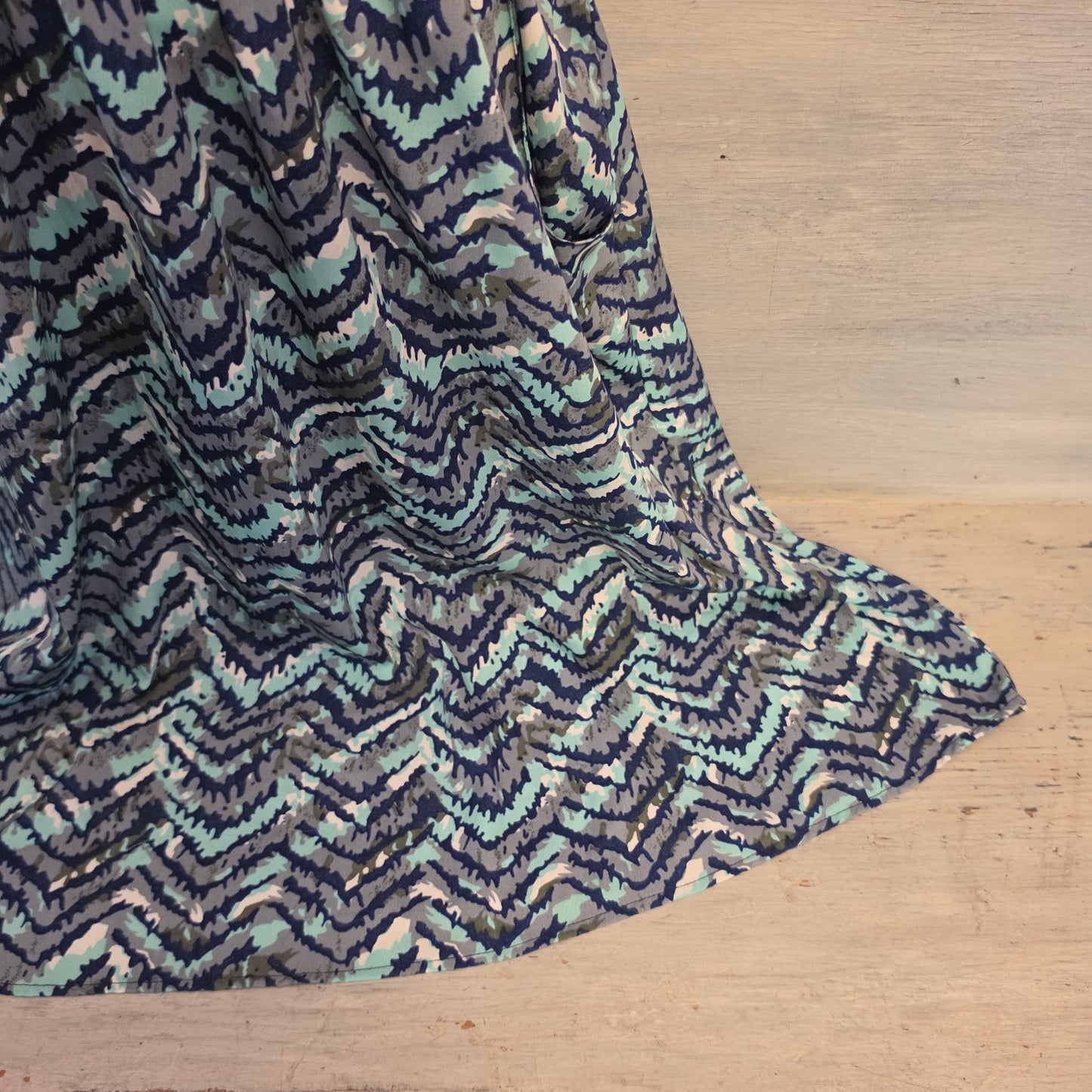 Speed Control Multicolor Abstract Zig Zag Chevron Print Knee Length Dress Size 2X Good Condition
