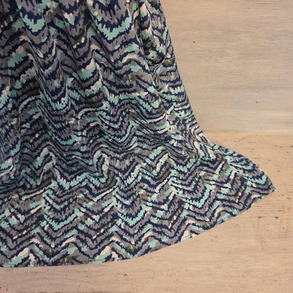 Speed Control Multicolor Abstract Zig Zag Chevron Print Knee Length Dress Size 2X Good Condition